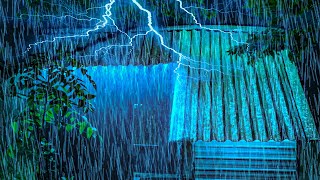 Beat Insomnia in 3 minutes with Rain Sounds for Sleep amp Thunder Echoing in the sky in the Dark Night [upl. by Neicul851]