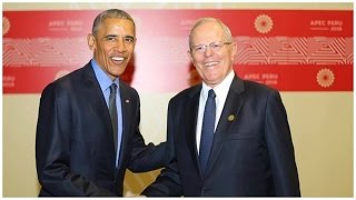 Kuczynski y Obama se reunieron en Lima en Foro APEC 2016 [upl. by Basil]