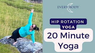 Yoga for Hip Rotation  20 Minute Yoga  Skandasana Yoga  EveryBody Yoga with Megan [upl. by Yromem]