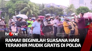 Warga Antre Hari terakhir Pendaftaran Mudik Gratis di Polda Metro Jaya  AKIP tvOne [upl. by Bor]