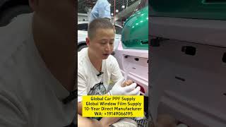 Car wrap installation dealing with the parking sensor carwrapping vinylwraps installations [upl. by Etat233]