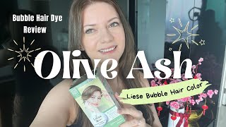 Liese Bubble Hair Color Olive Ash 💚Review  DIY Hair Colouring  Before amp After [upl. by Mortensen]