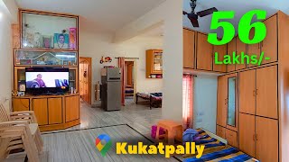 56 lakhs Beautiful fully furnished 2 bhk flat for sale in kukatpally hyderabad 1160sft  real estate [upl. by Tutto]