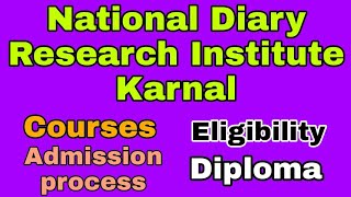 NDRI Karnal Admission 2021 National Diary Research Institute Karnal CoursesEligibility Pattern [upl. by Pasahow948]