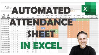 Automated Attendance Sheet in Excel with Formula  Download Attendance Sheet Template [upl. by Annayar]