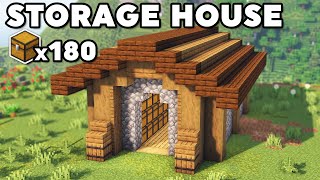 Minecraft Starter Storage House Tutorial How to Build [upl. by Adaline194]