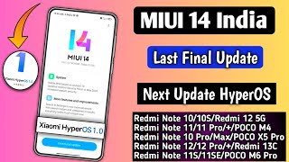 OMG MIUI 14 India Last Final Update Release amp New Update Is HyperOS MIUI 14 India Stable Update [upl. by Yeldnarb]