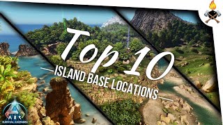 Top 10 Base Locations  Ark Survival Ascended  The Island [upl. by Ahsaret]