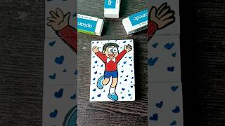 Nobita Drawing on Eraser  Nobita from Doraemon art nobita shorts ytshorts MissAgrawal21 [upl. by Orimlede628]