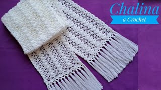 Cómo Hacer Bufanda  Chalina a Croché TutorialEasy Crochet Scarf  How To Crochet a Scarf [upl. by Jeanne663]