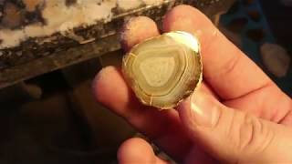 grinding and polishing an agate [upl. by Pesek]