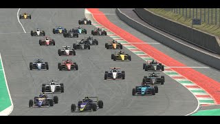 iRacing Motorsport Simulator  FIA F4  Mugello  20 min race  Esports Regional Tour [upl. by Dnamra98]