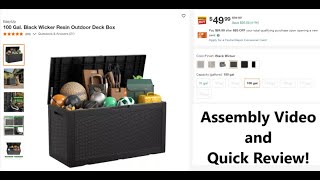 Outdoor Deck Box Assembly  EasyUp 100 Gal  Home Depot [upl. by Ansev]