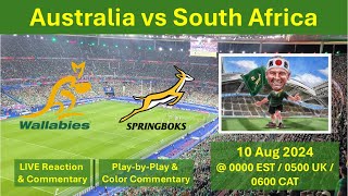 Australia vs South Africa  The Rugby Championship  10 Aug 2024 [upl. by Ayeka]