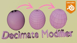 Blender Tutorial How Decimate Unsubdivide Modifier work [upl. by Enneibaf]