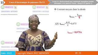 IPTI ELECTRONIQUE DE PUISSANCE Tle F3 Leçon11 Redressement non commandé monophasé double [upl. by Amr]