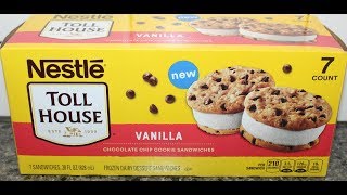 Nestle Toll House Vanilla Chocolate Chip Cookies Sandwiches Review [upl. by Yruoc]