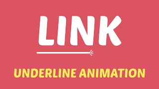 Underline Animation On Hover  Link Hover Effect  Pure HTML amp CSS [upl. by Hannaj710]