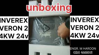 inverex veyron 2 4kw inverter unboxing  inverex veyron 4kw setting  free AC on solar system [upl. by Yrnehnhoj431]