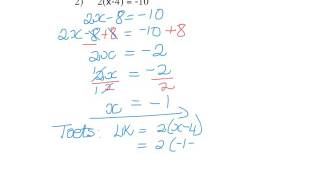 Graad 8 Algebra Vergelykings Les 5 [upl. by Barbe]