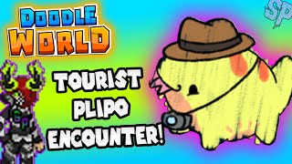 Tourist Plipo Encounter Doodle World Roblox 2022 [upl. by Alliber]