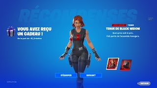 LE SKIN BLACK WIDOW EST RESORTIE SUR FORTNITE [upl. by Anerhs263]