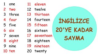 1den 20ye Kadar İngilizce Sayıları Öğreniyoruz [upl. by Sundstrom]