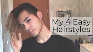 My 4 Easy Hairstyles  Disconnected Undercut Men [upl. by Ahsital]