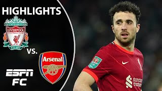 Liverpool vs Arsenal highlights First leg finishes 00 despite Xhaka red card  Carabao Cup [upl. by Uok394]