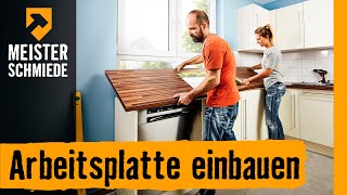 Arbeitsplatte einbauen  HORNBACH Meisterschmiede [upl. by Ahserb]