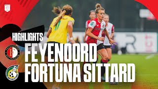 Highlights Feyenoord V1  Fortuna Sittard  Azerion Vrouwen Eredivisie  20232024 [upl. by Schroder]