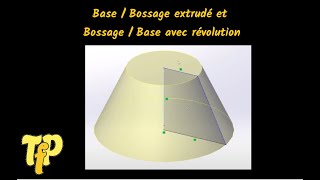 SolidWorks Tutoriel débutant 1 Fonctions  Base  Bossage extrudé et Bossage  Base avec révolution [upl. by Saduj]