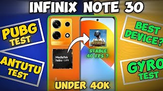 Infinix Note 30 Pubg Performance Test  Best 40 Fps Device Under 40k [upl. by Rabma]