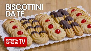 BISCOTTINI DA TÈ di Benedetta Rossi  Ricetta TV Fatto in Casa per Voi [upl. by Alahc]