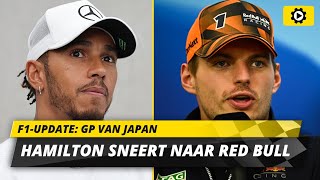 F1update Max Verstappen wil in Japan wereldtitel schenken aan Honda Hamilton sneert naar Red Bull [upl. by Tacy]