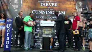 Marco Huck  Krzysztof Glowacki weigh in Prudential Center boxing [upl. by Miche]