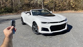 2023 Chevrolet Camaro ZL1 Convertible Start Up Exhaust Test Drive Walkaround POV and Review [upl. by Noland786]