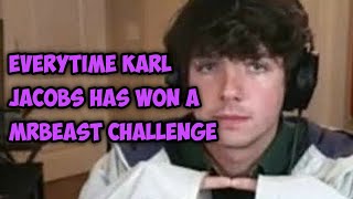 Every Time Karl Has Won A MrBeast Challenge  Oh How The Tables Have Turned [upl. by Animahs]