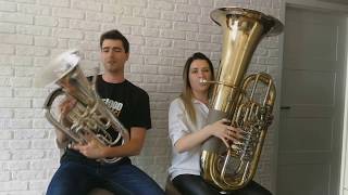 Despacito  Luis Fonsi Daddy Yankee  Double Brass Euphonium amp Tuba Cover [upl. by Kaz]