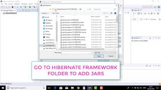 HOW TO ADD HIBERNATE JARS INTO ECLIPSE 2018 [upl. by Dnilazor]