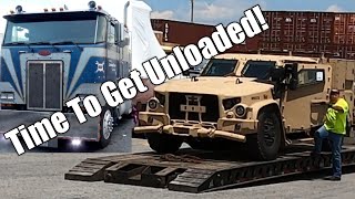 Unloading Armored Military Truck In Baltimore [upl. by Llertnom]