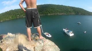 Chimney Rock GoPro jumpers  Lake Martin [upl. by Kilmarx]