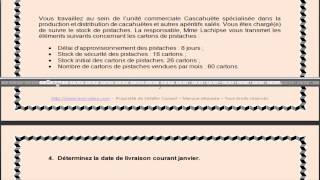 BTS MCO  BTS MUC Gestion  La gestion des approvisionnements  Cas Cahuete [upl. by Prussian]