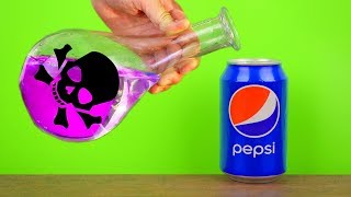 Sulfuric Acid VS Pepsi 7 Amazing Experiments [upl. by Ynaitirb]