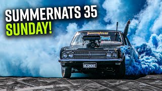 Summernats 35 Sunday Grand Champ Burnout Finals Drifting amp More [upl. by Chaunce875]