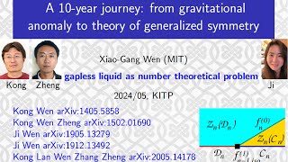 A 10year journey from gravitationalanomaly to theory of generalized symmetry [upl. by Eanram]