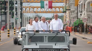 Inicio de producción de la refinería Olmeca desde Paraíso Tabasco [upl. by Lotson]