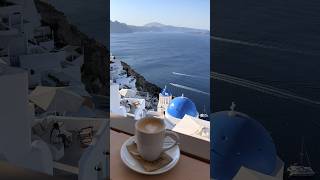 🇬🇷 Santorini sunrise coffee with a view santorini greece oia [upl. by Greyson]