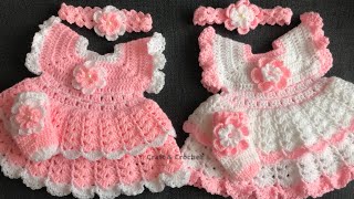 Easy crochet baby dresscraft amp crochet baby frock [upl. by Sexton]