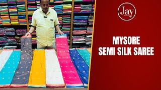 Mysore Semi Silk Sarees  19092024  Jay by Sri Kumaran Silk Salem [upl. by Eissirhc]